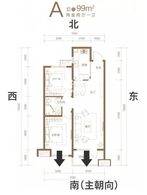 户型分析朝向图片