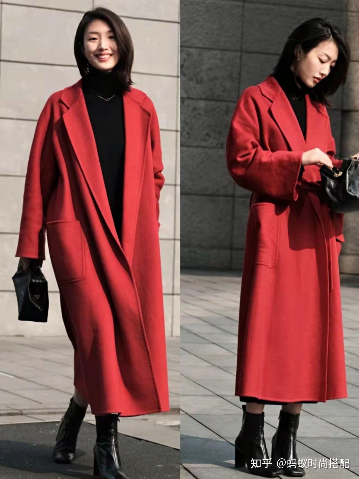 红色大衣怎么搭配比较高级好看 - 知乎