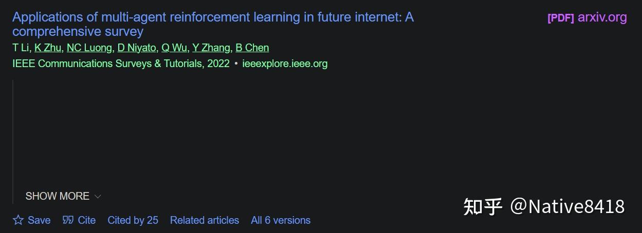 Applications of multi-agent reinforcement learning in future internet ...