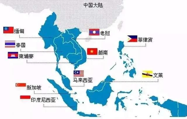 东南亚国家分布图图片
