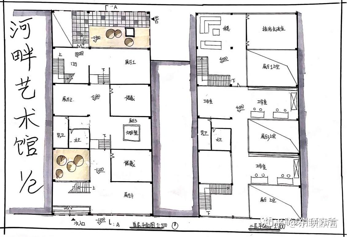 建筑讲堂04快题解析空间形态之河畔艺术馆设计