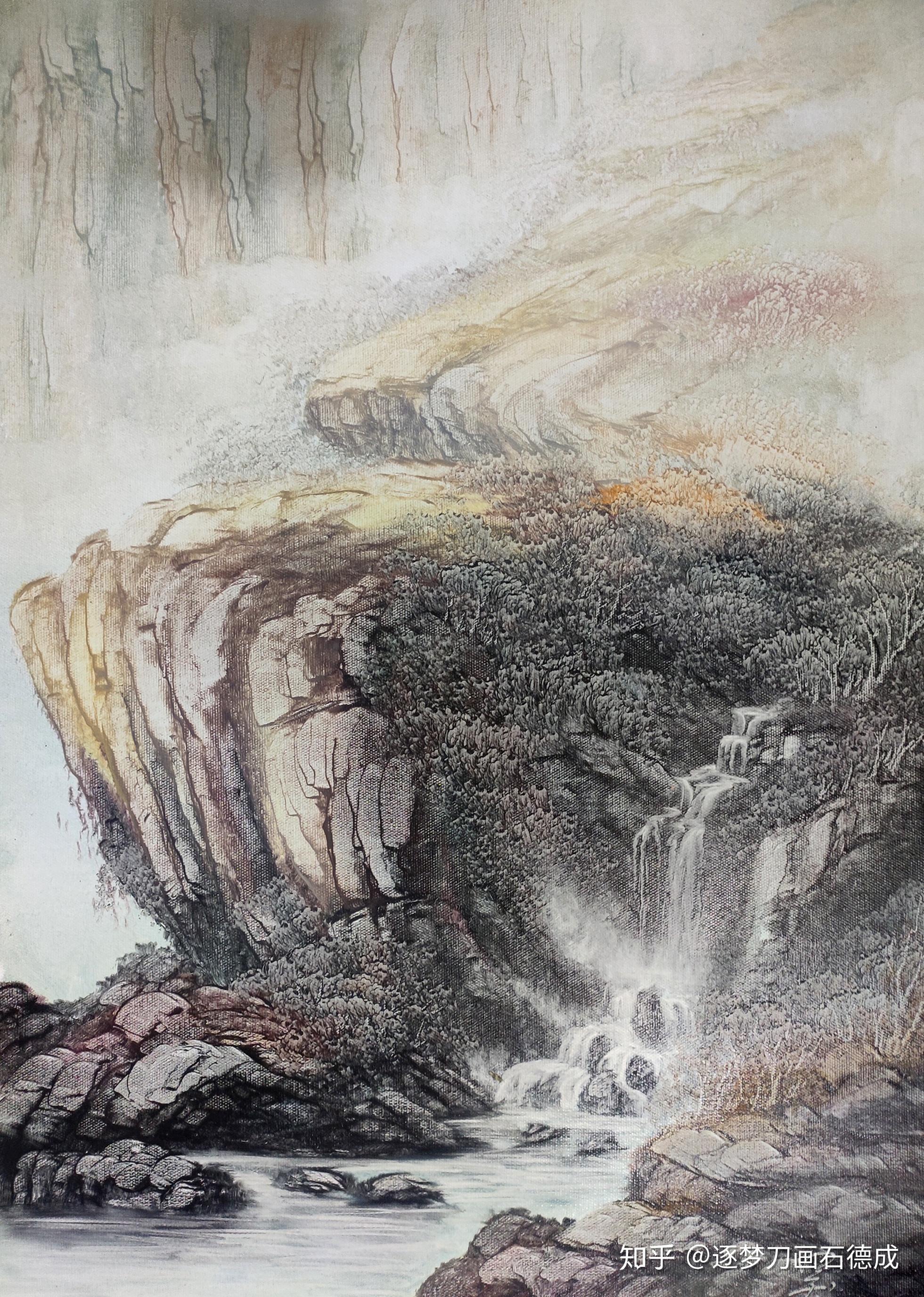 新派山水画—10幅意境极佳的山水刀画 - 知乎