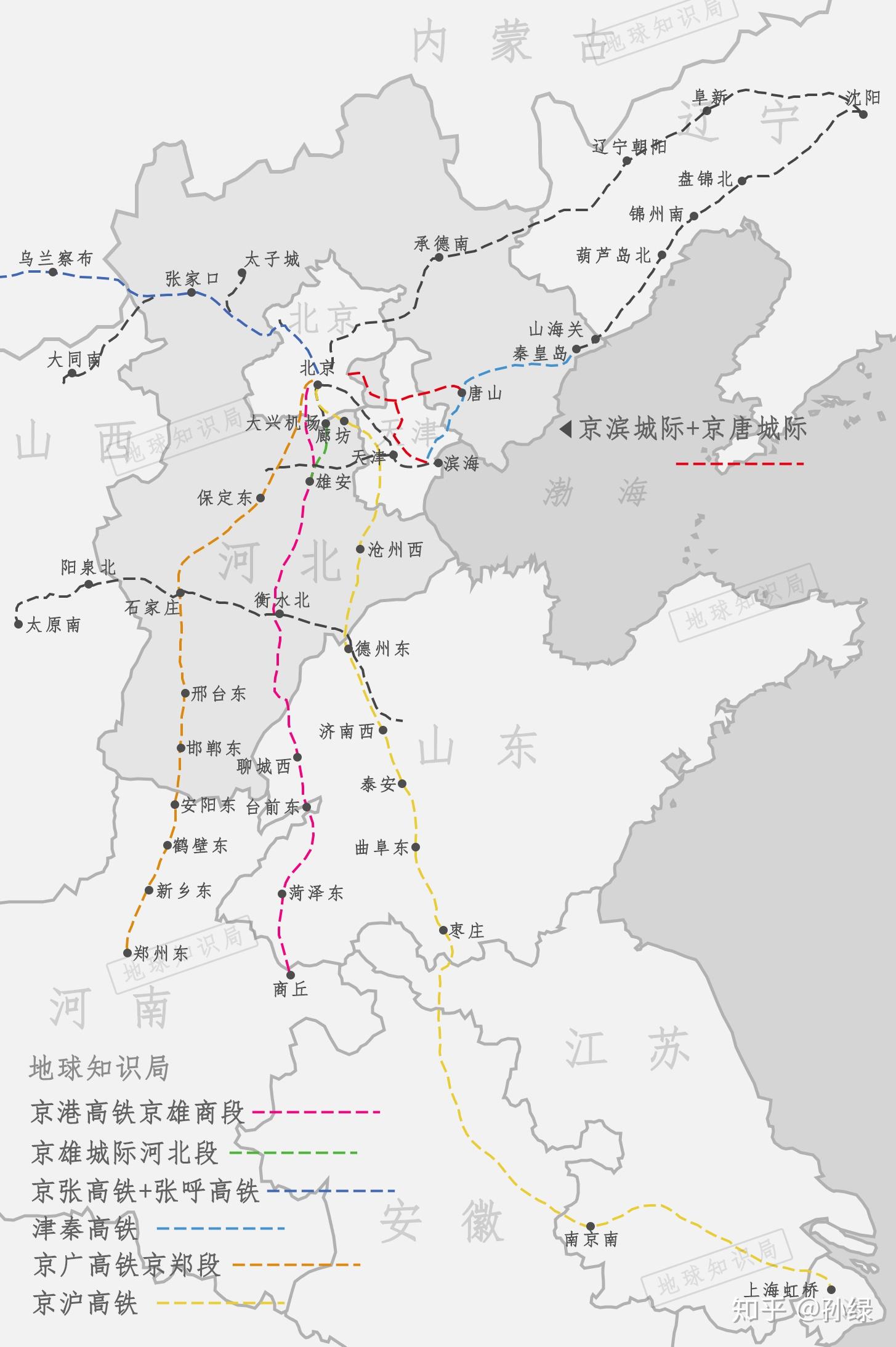 唐山和秦皇岛两地也将实现与北京之间的高铁直连,再也不用绕行天津
