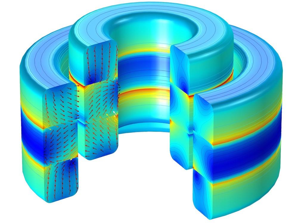 使用 comsol 软件模拟磁悬浮轴承