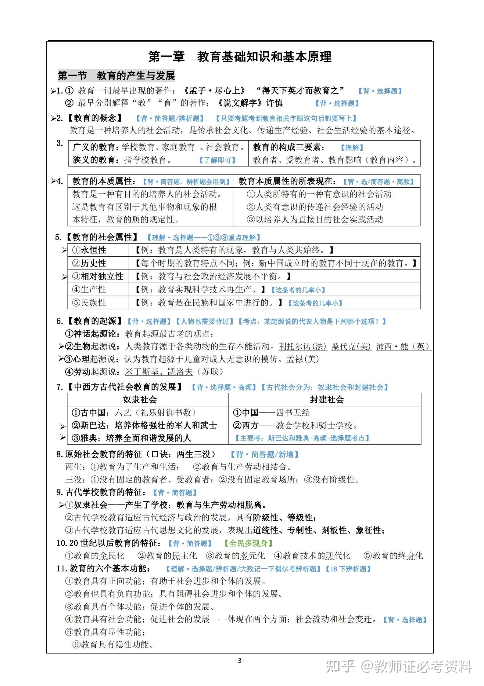 30頁pdf2021教師資格證筆試中學教育教學知識與能力重難點凝鍊值得