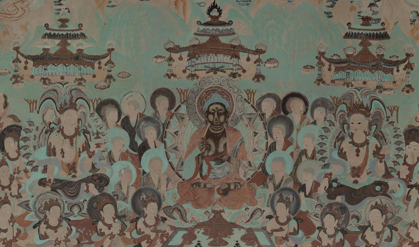【神游千年,大美敦煌】晚唐-12窟-四壁三铺加屏风画,堂堂大观【高清大图200多幅】 - 知乎