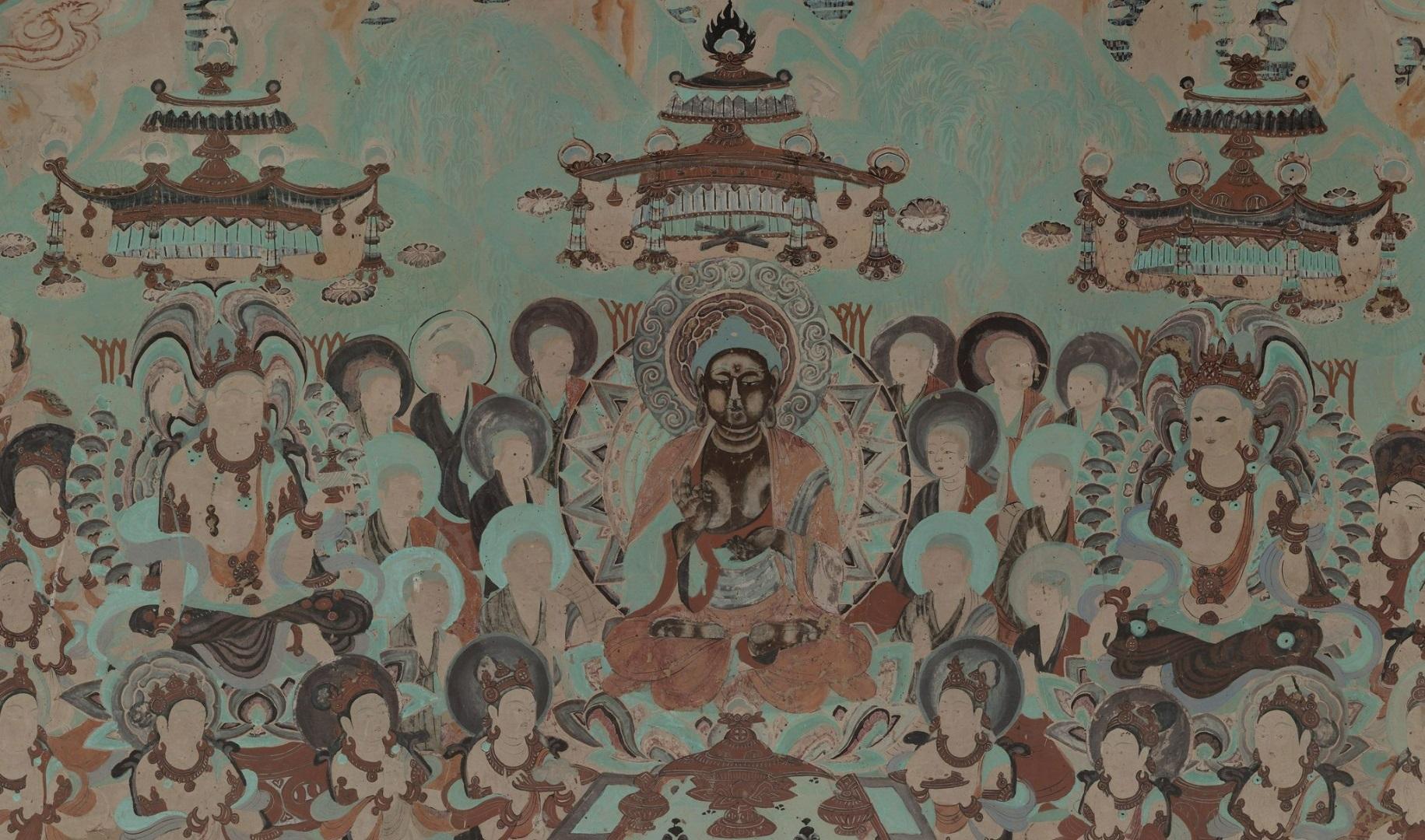 【神游千年,大美敦煌】晚唐-12窟-四壁三铺加屏风画,堂堂大观【高清大图200多幅】 - 知乎