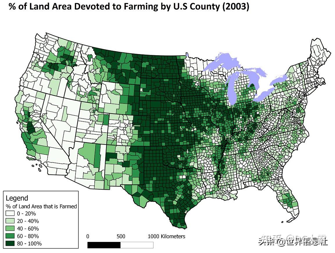美国的农业分布图片