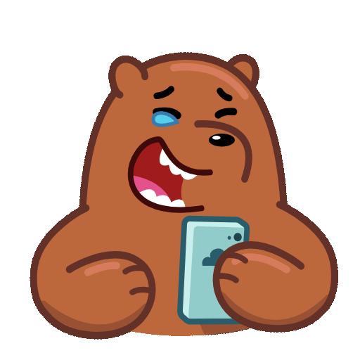 telegram上有趣的表情包之一threebears