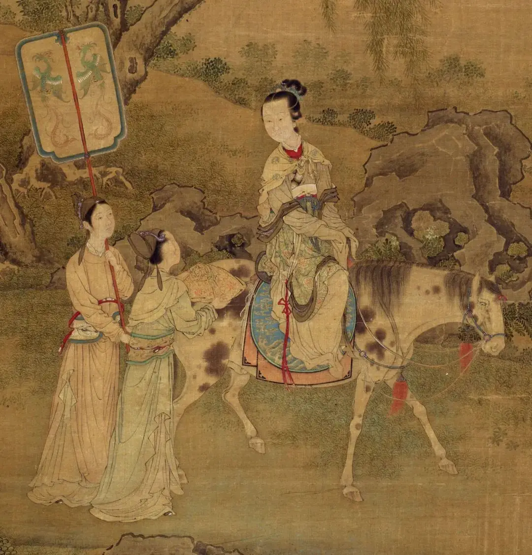 【名画鉴赏】北宋佚名摹本-张萱《虢国夫人游春图》细节全记录（辽宁省博物馆·藏） - 知乎