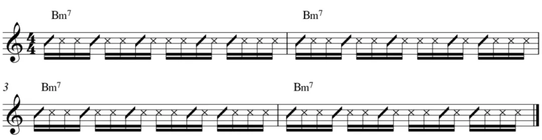 我们只要把funk律动的感觉找好,哪怕弹一个和弦,也可以很funky!
