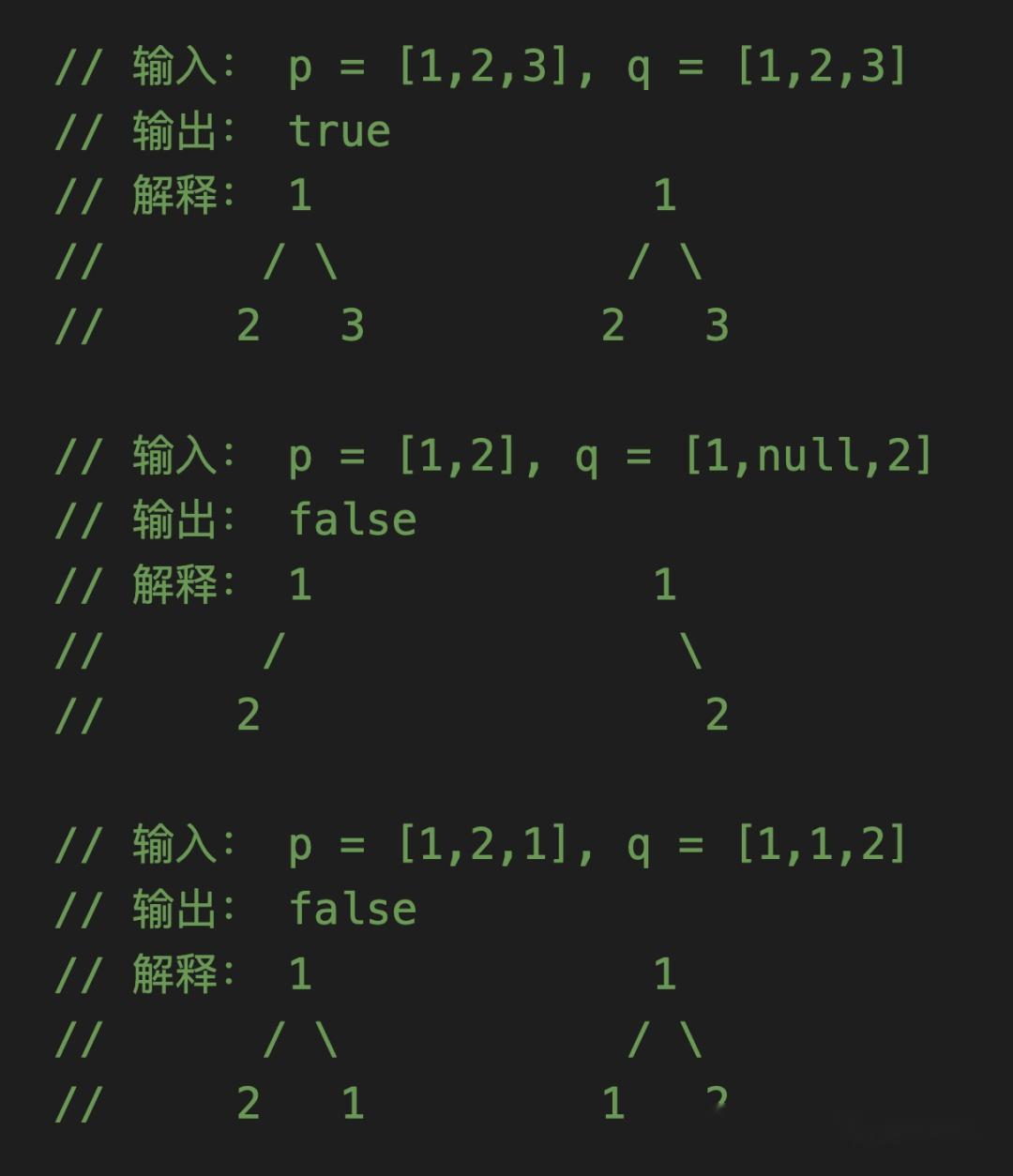 LeetCode 100 - 相同的树 [递归/DFS](Python3|Go) Same Tree - 知乎