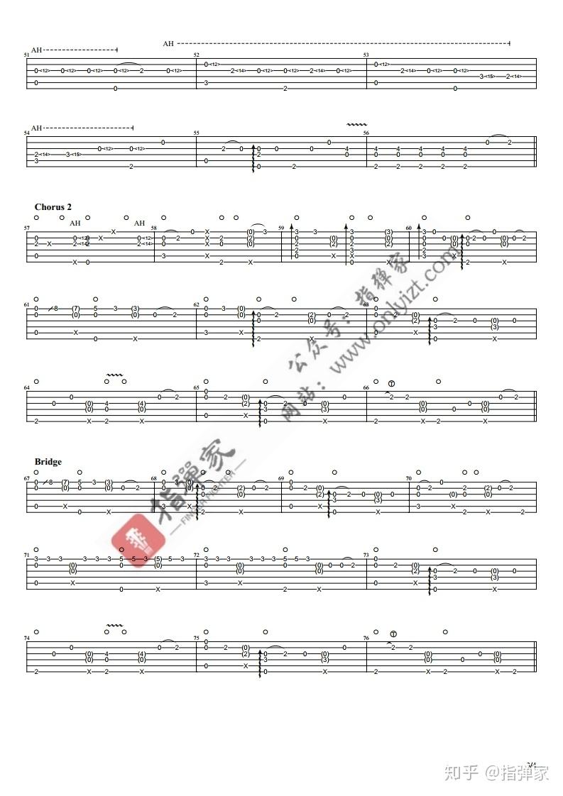 附谱everglow永恒璀璨coldplay酷玩吉他指弹独奏