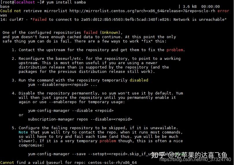 could not retrieve https: mirrors node latest ... CentOS yum安装软件时报错:Could not retrieve mirrorlist http://mirrorlist ...
