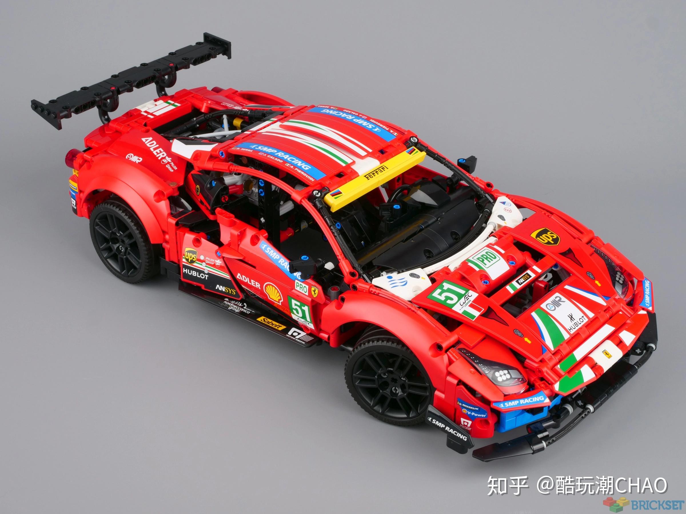 乐高新款42125ferrari488gte法拉利赛车评测