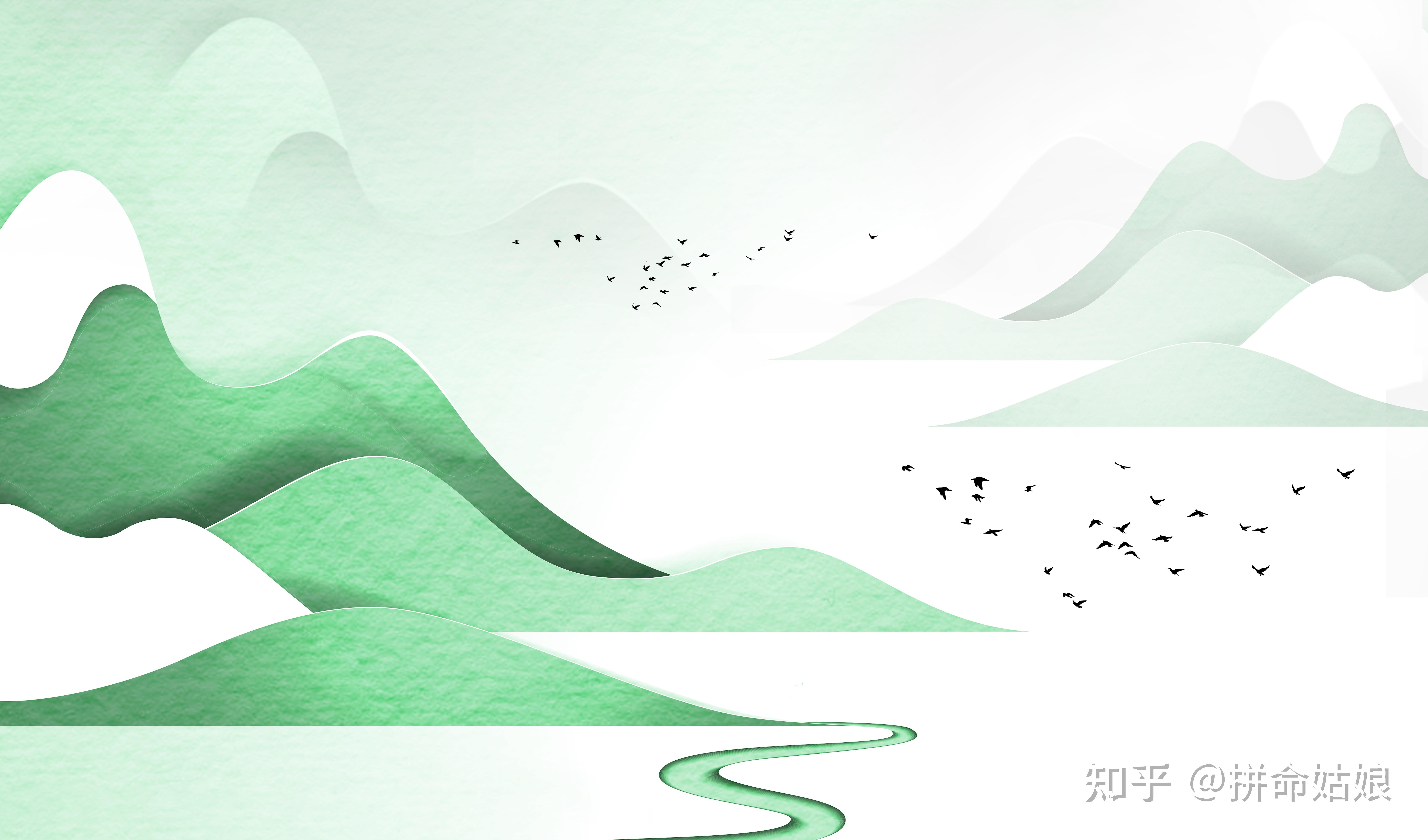 【软件】:设计篇-ps·古风素材04-ps·19组景观新中式山水鎏金仙鹤