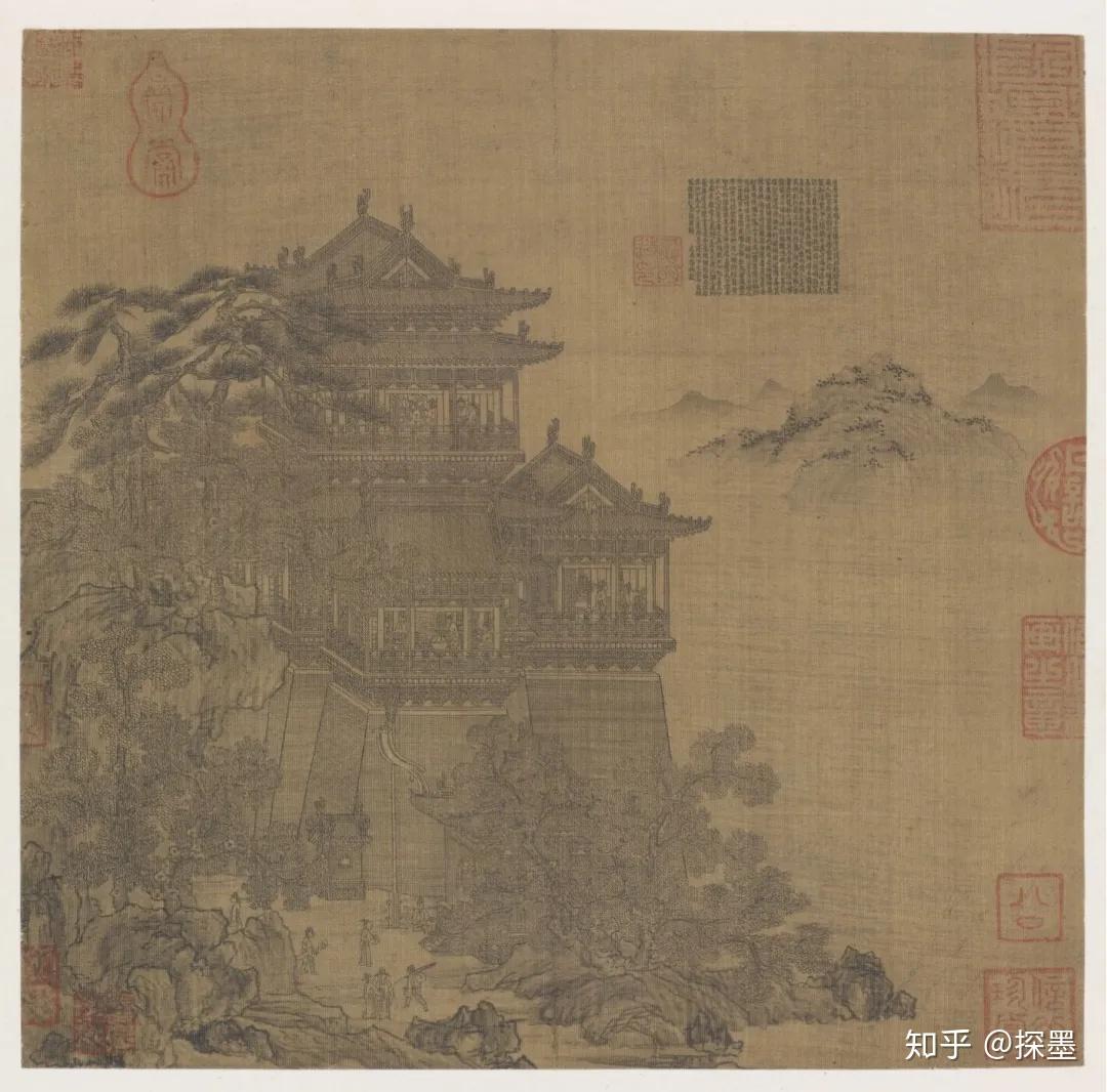 界画是中国古代绘画中特殊的一个画科,以描绘建筑,舟车,器物为主,因为