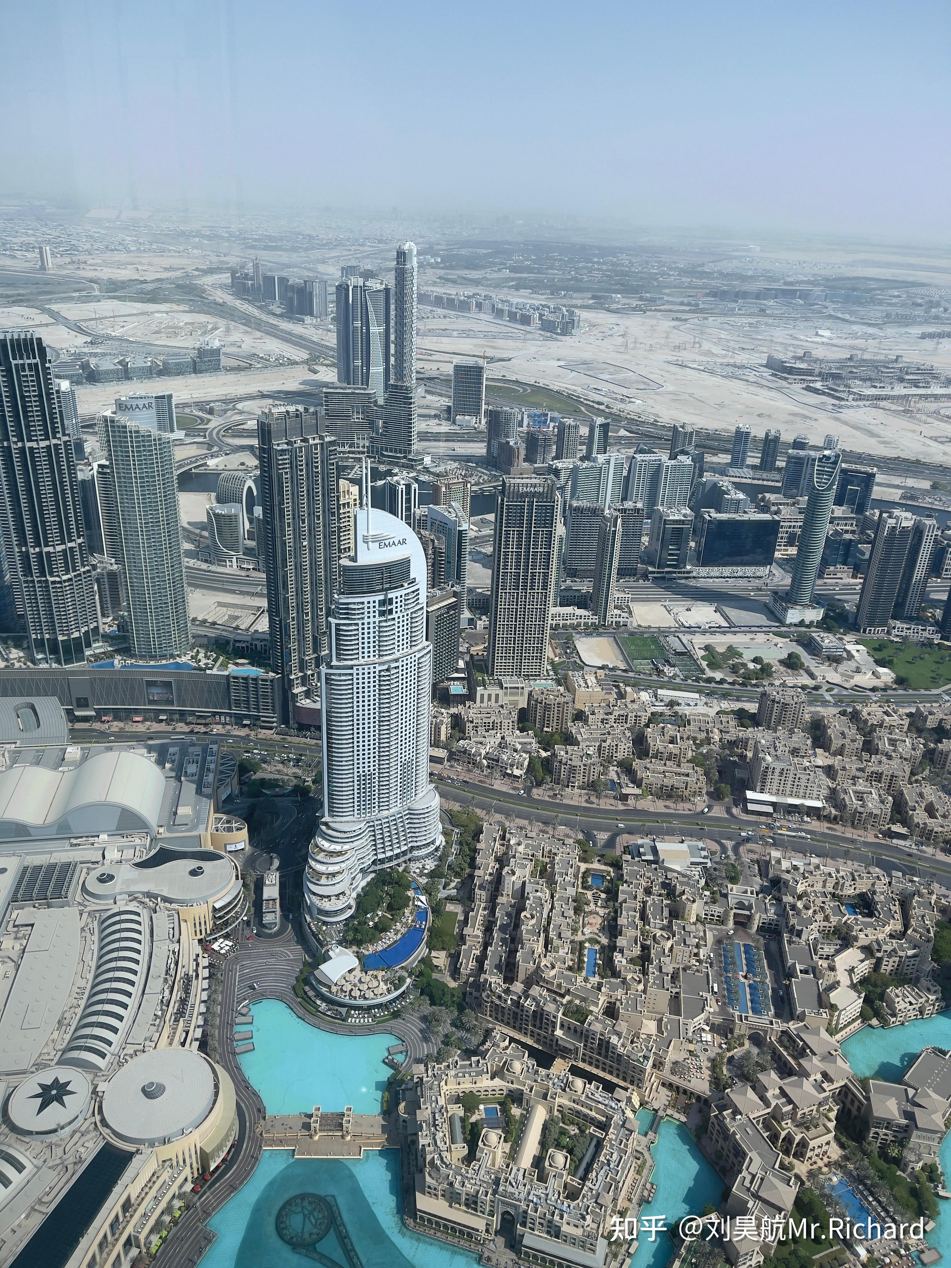 阿联酋迪拜哈里发塔124层俯瞰风景#哈里发塔 #迪拜 #36美元 #阿联酋