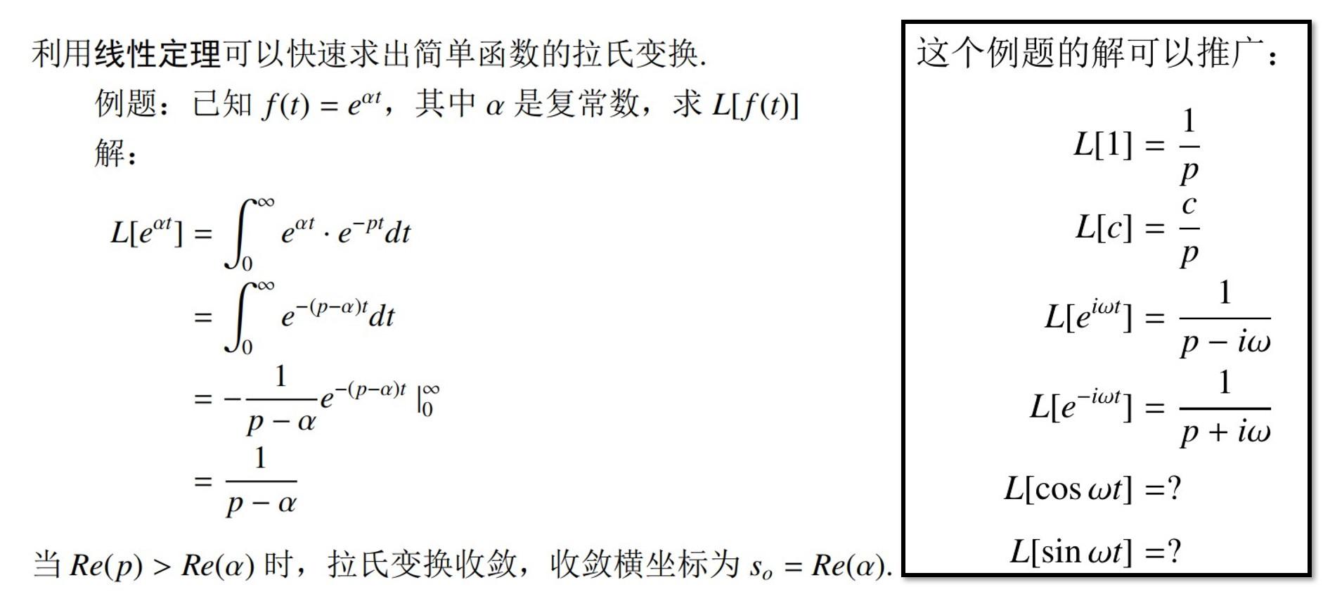 拉普拉斯變換的引入和定義