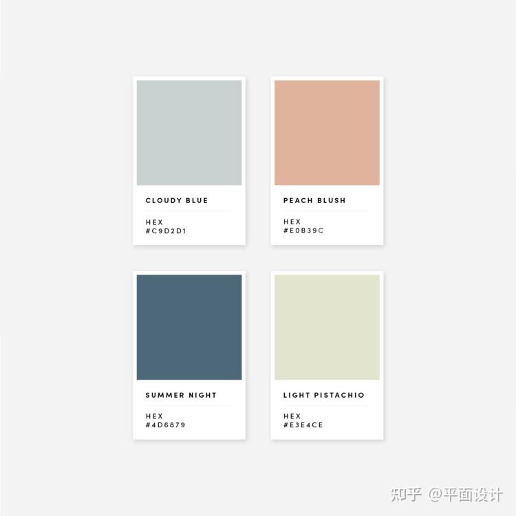 一组色彩搭配方案！四色 - 知乎