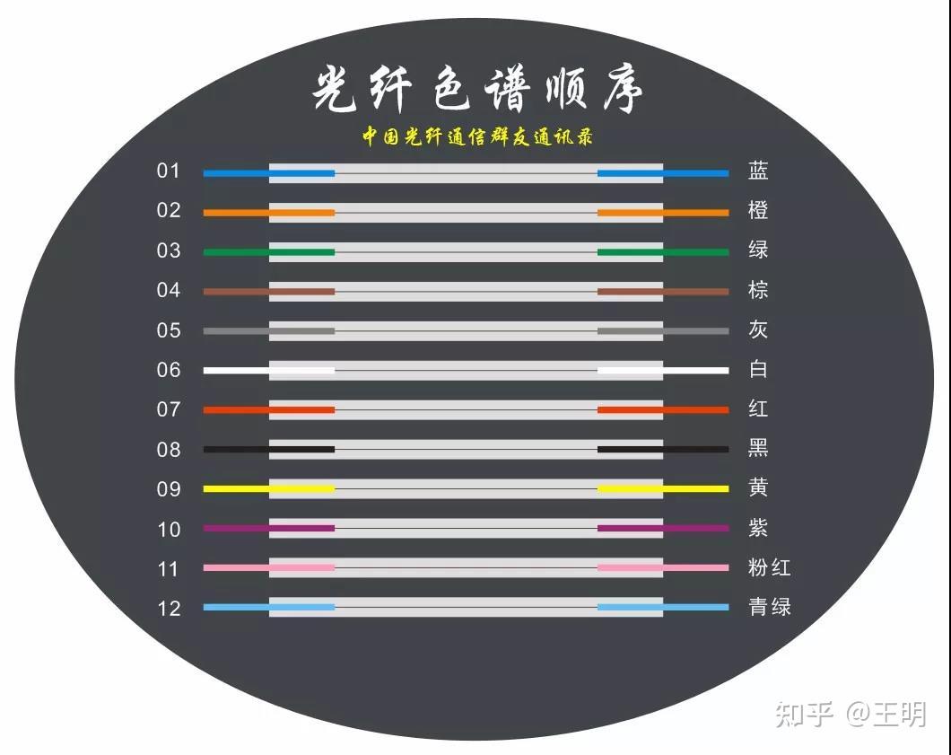 24芯光缆色谱排序图片