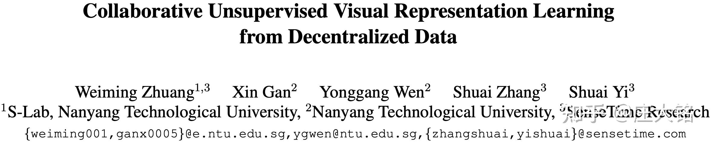 collaborative unsupervised visual representation learning from decentralized data