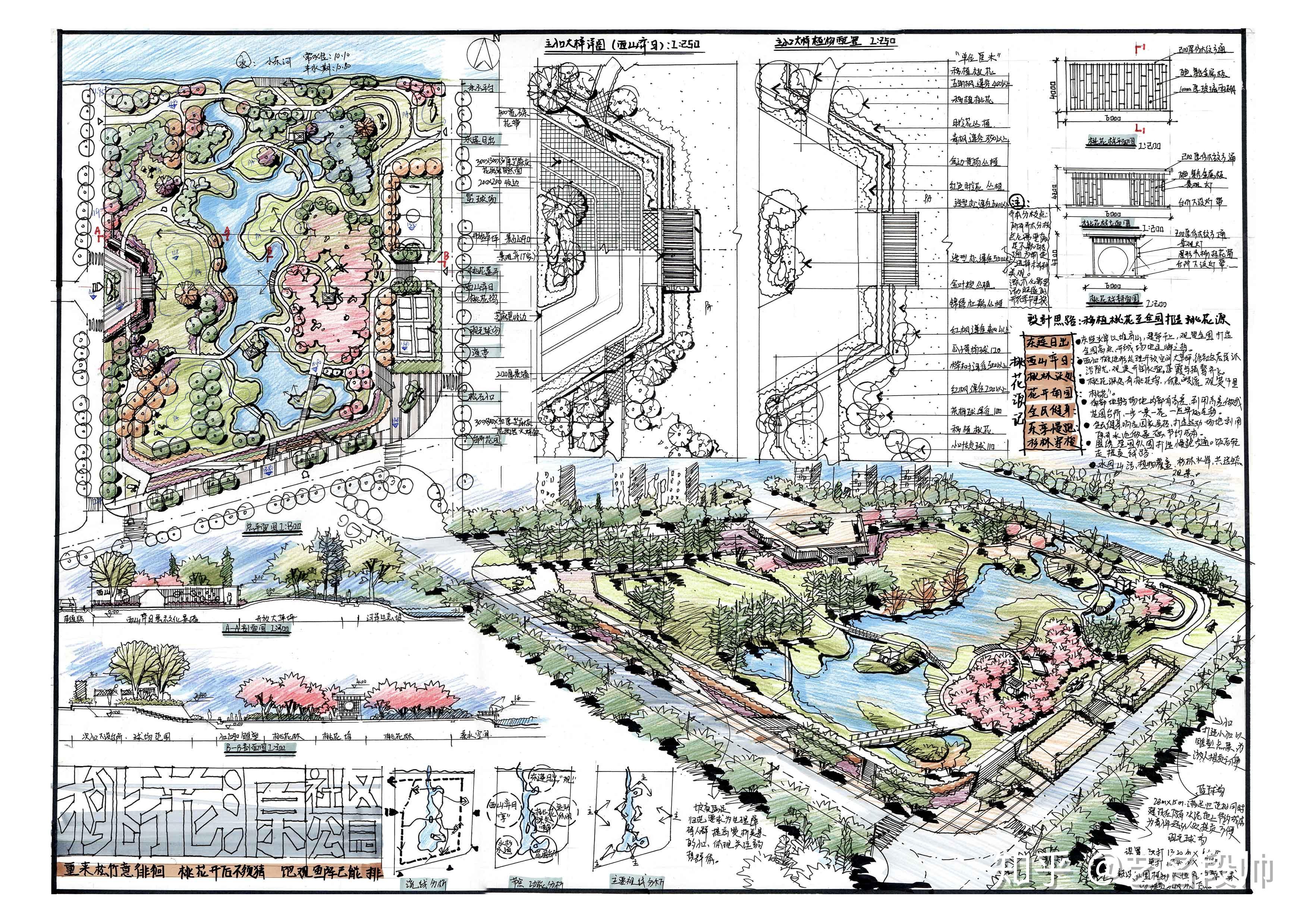 考研手绘真题解析社区花园