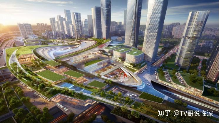 2023年臨深惠灣7板塊之南站新城與深圳市中心的距離