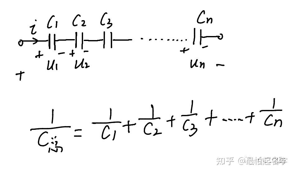 可見電容的串並聯計算和電阻相反.