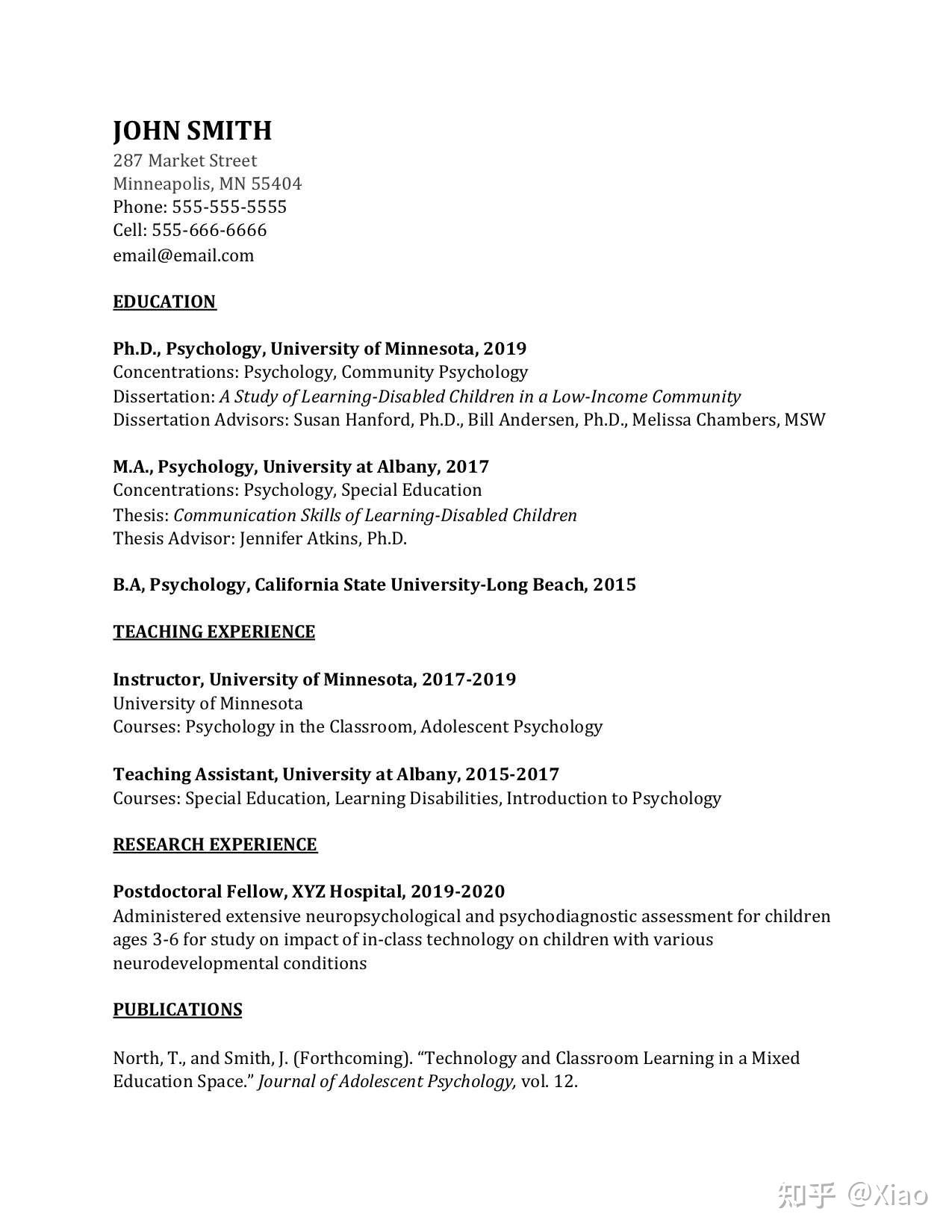 英国申请博士:学术CV怎么写?和求职的CV有什么不同?含模版 - 知乎