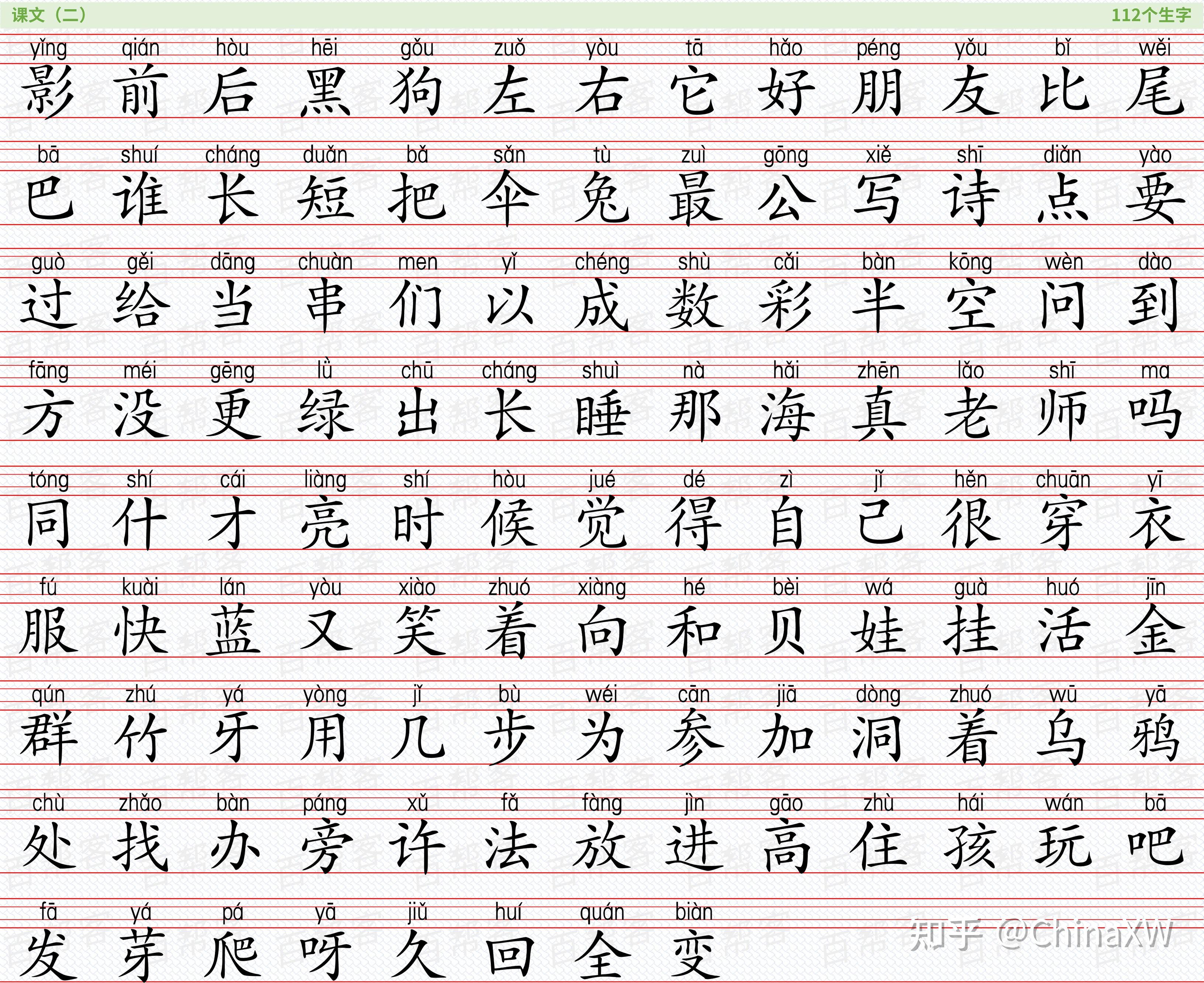 小学生字合集,全网最全,没有之一!