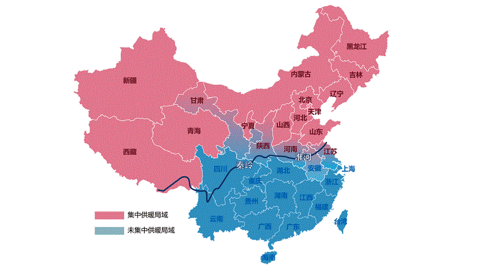 中国集中供暖地图图片