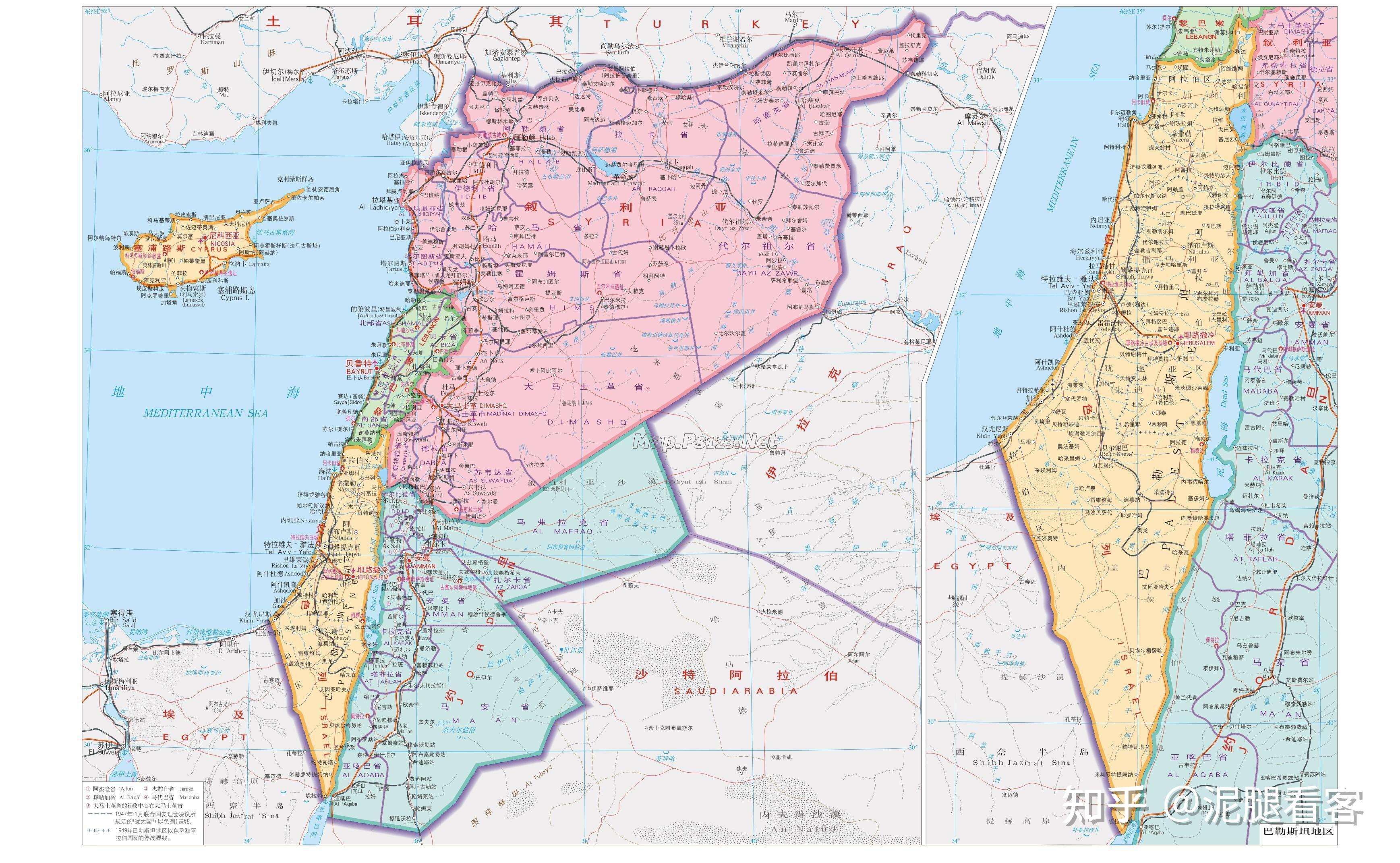 叙利亚地图位置图片