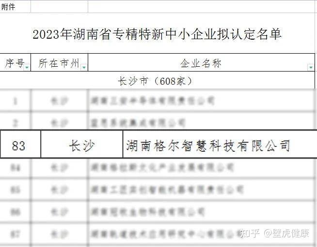 喜讯格尔智慧荣获2023年湖南省专精特新中小企业