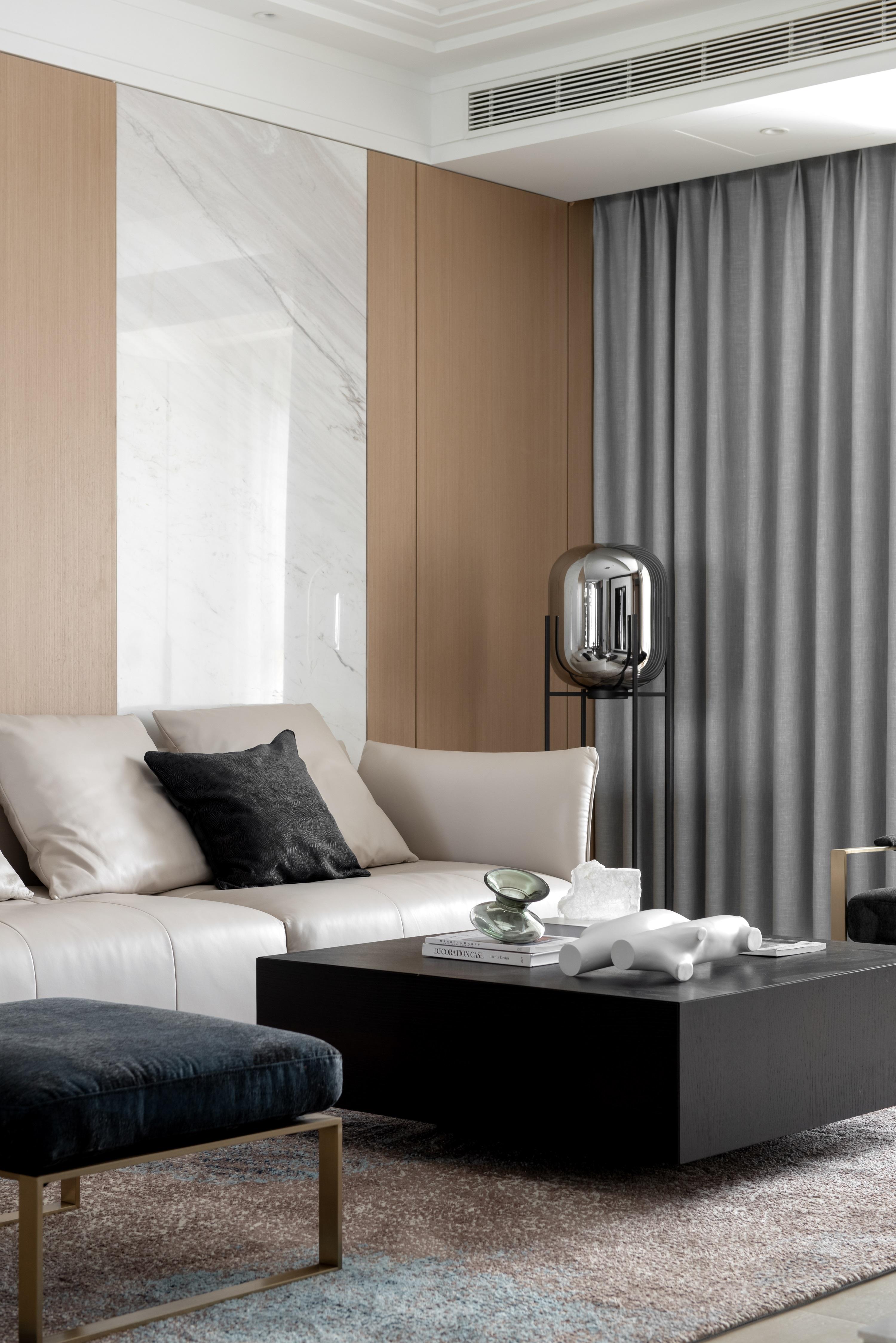 软装装修125㎡三室简约风善用木质元素微改软装搭配简约又高级