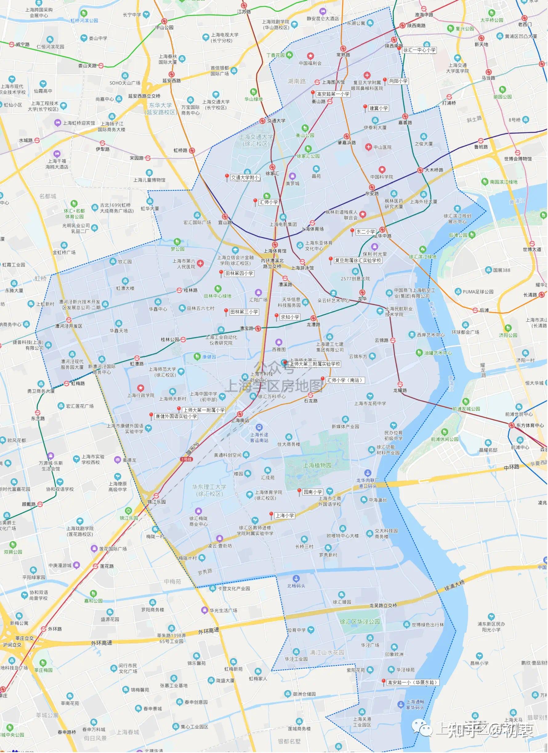 2024年最新上海徐汇区学区房地图