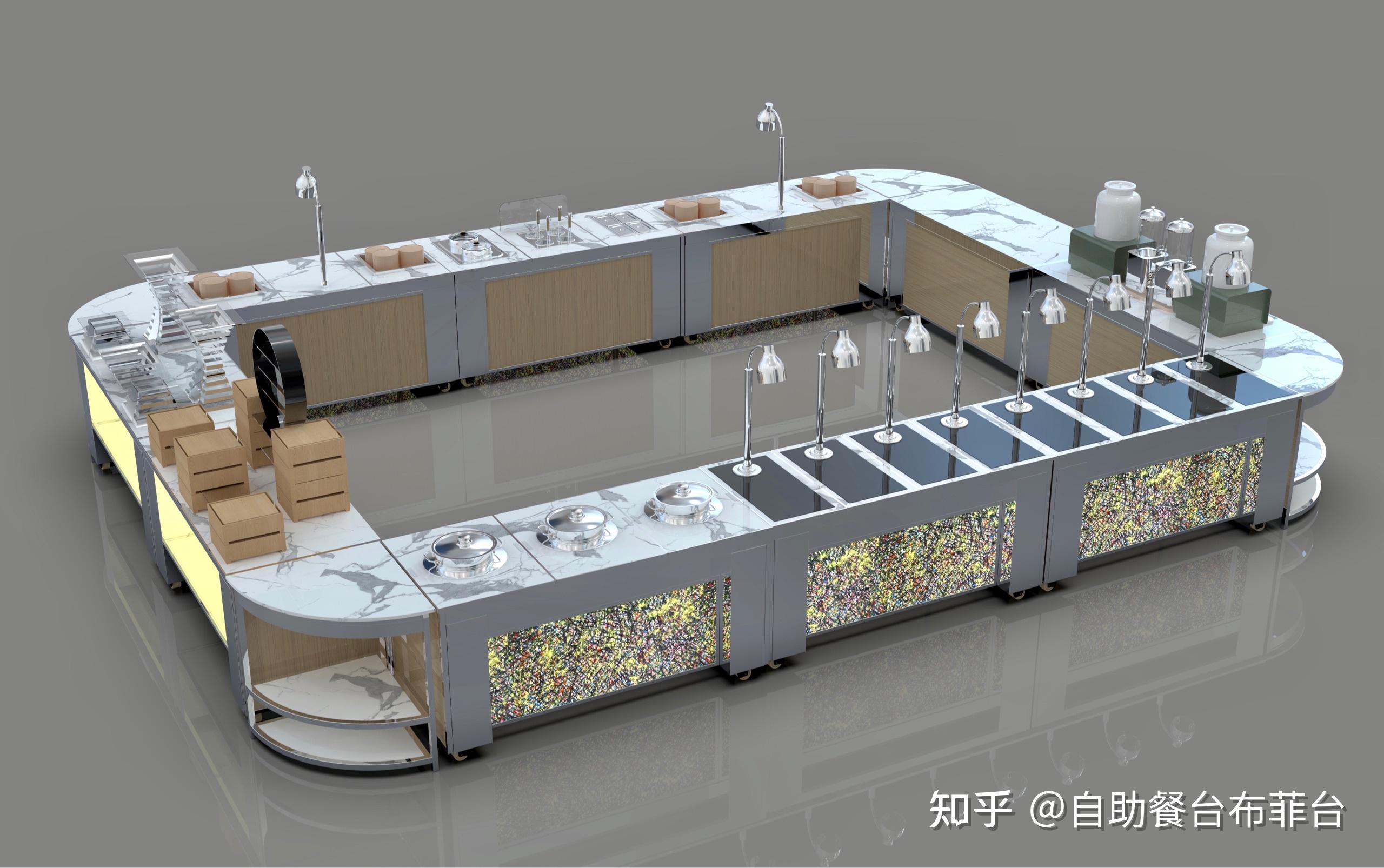 不锈钢移动自助餐台布菲车定制加工设计