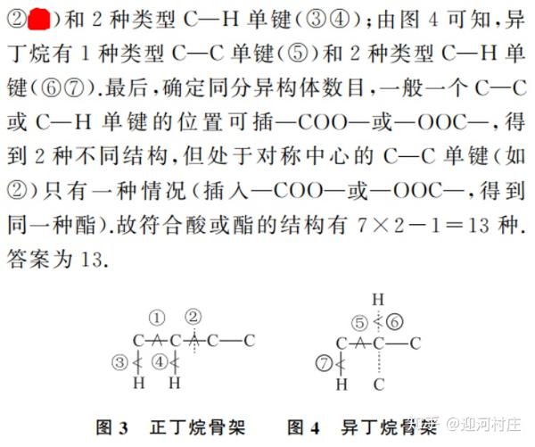 同分异构体数目的判断方法