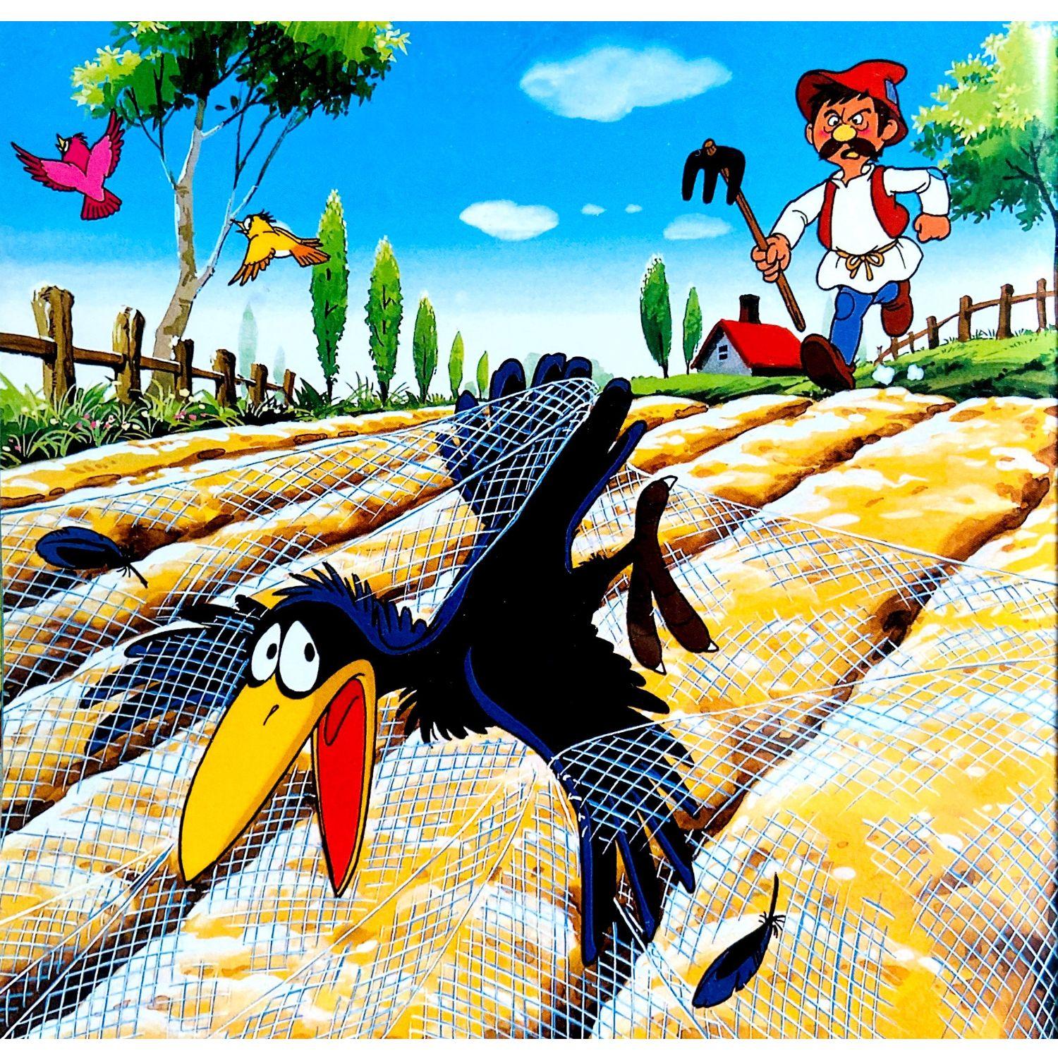 童话名著绘本希腊伊索寓言多嘴的乌鸦