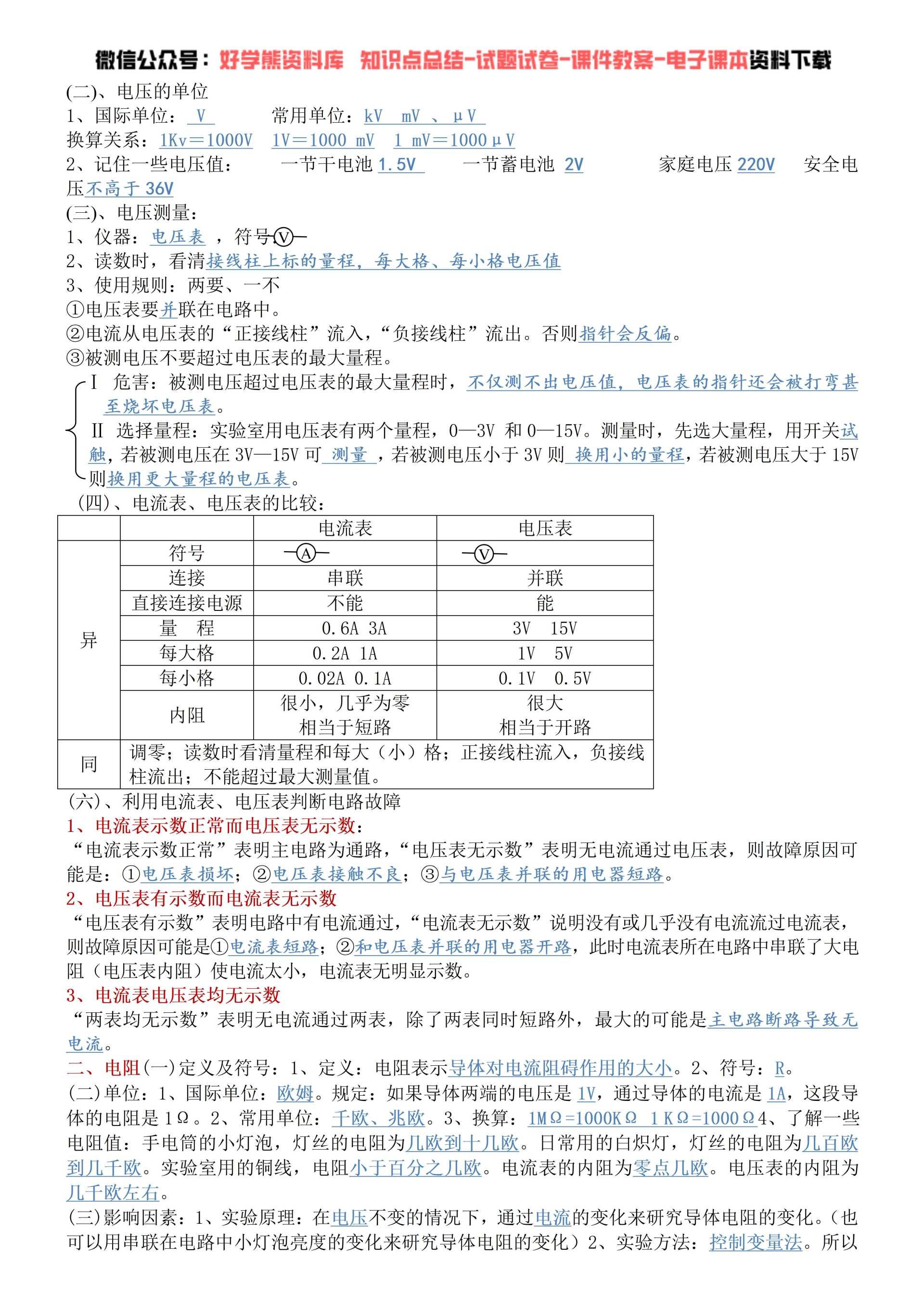 期中考試粵滬版初三九年級下冊物理期中複習知識點總結