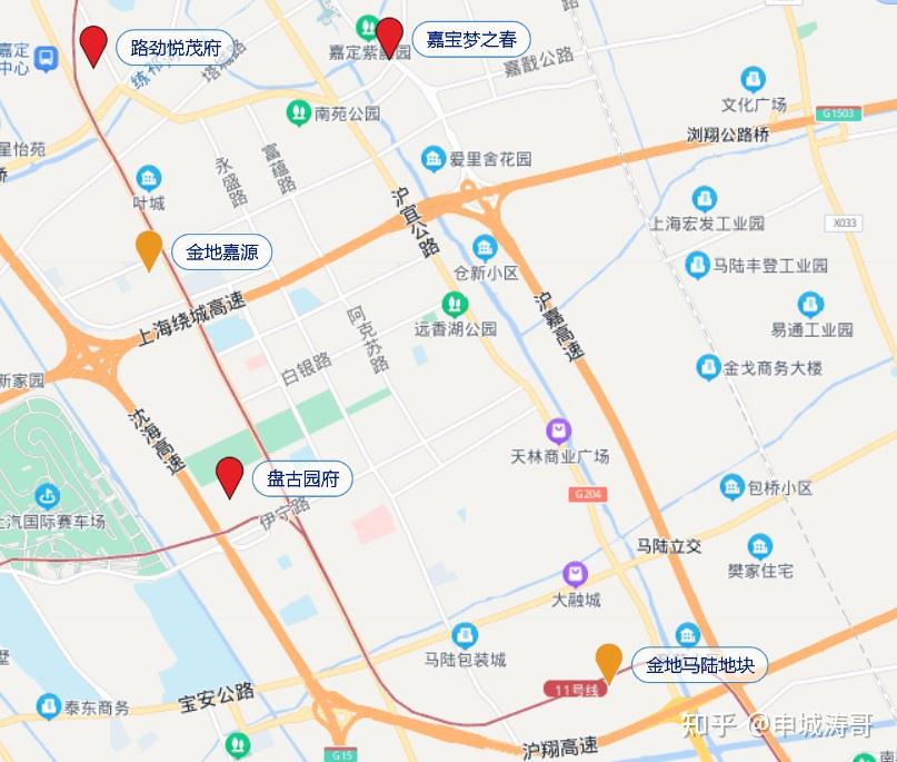 上海嘉定新城位置图片