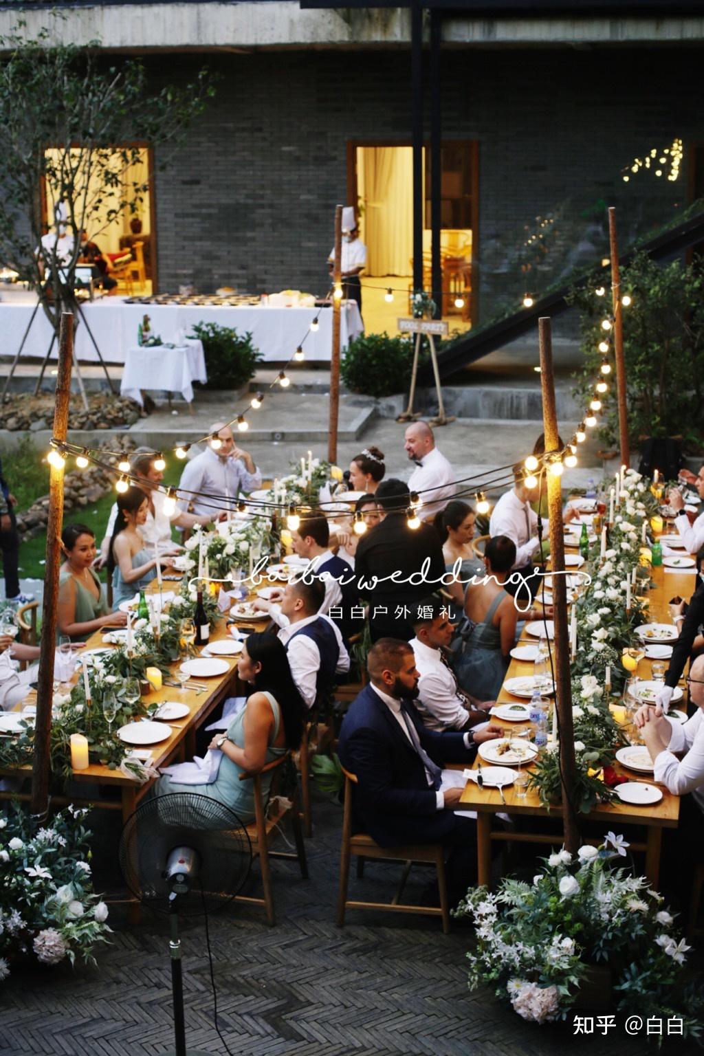 广州真实婚礼清新的户外就餐民宿婚礼