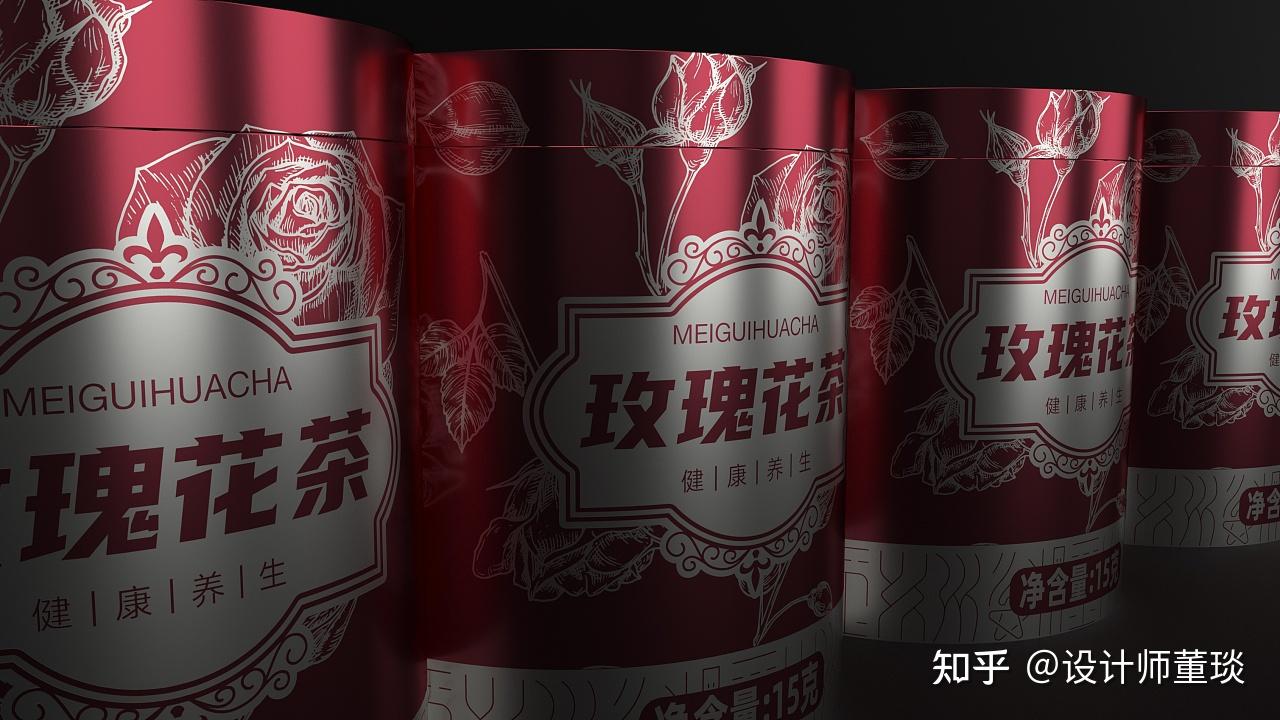 【包装设计】-龙砚阁玫瑰花茶包装设计