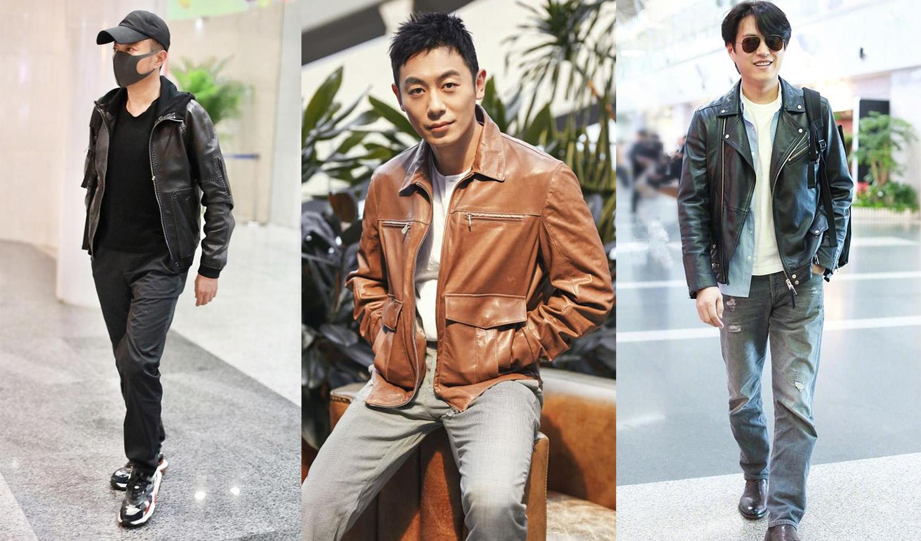 张涵予低调有内涵;朱亚文时尚兼具优雅;靳东成熟摇滚范儿~看见没,皮衣
