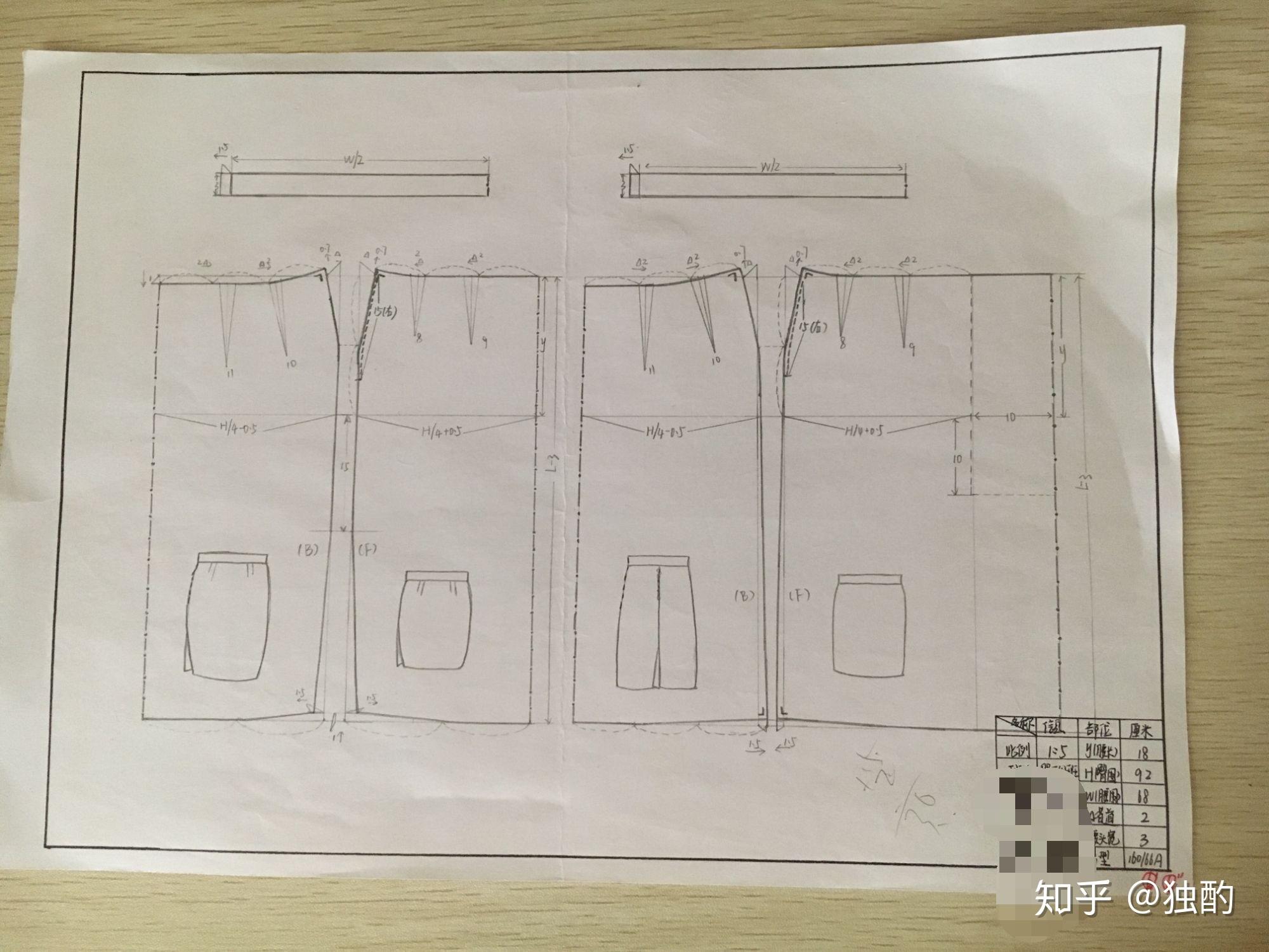 步裙,西装群,旗袍裙,一步分割裙制版笔记
