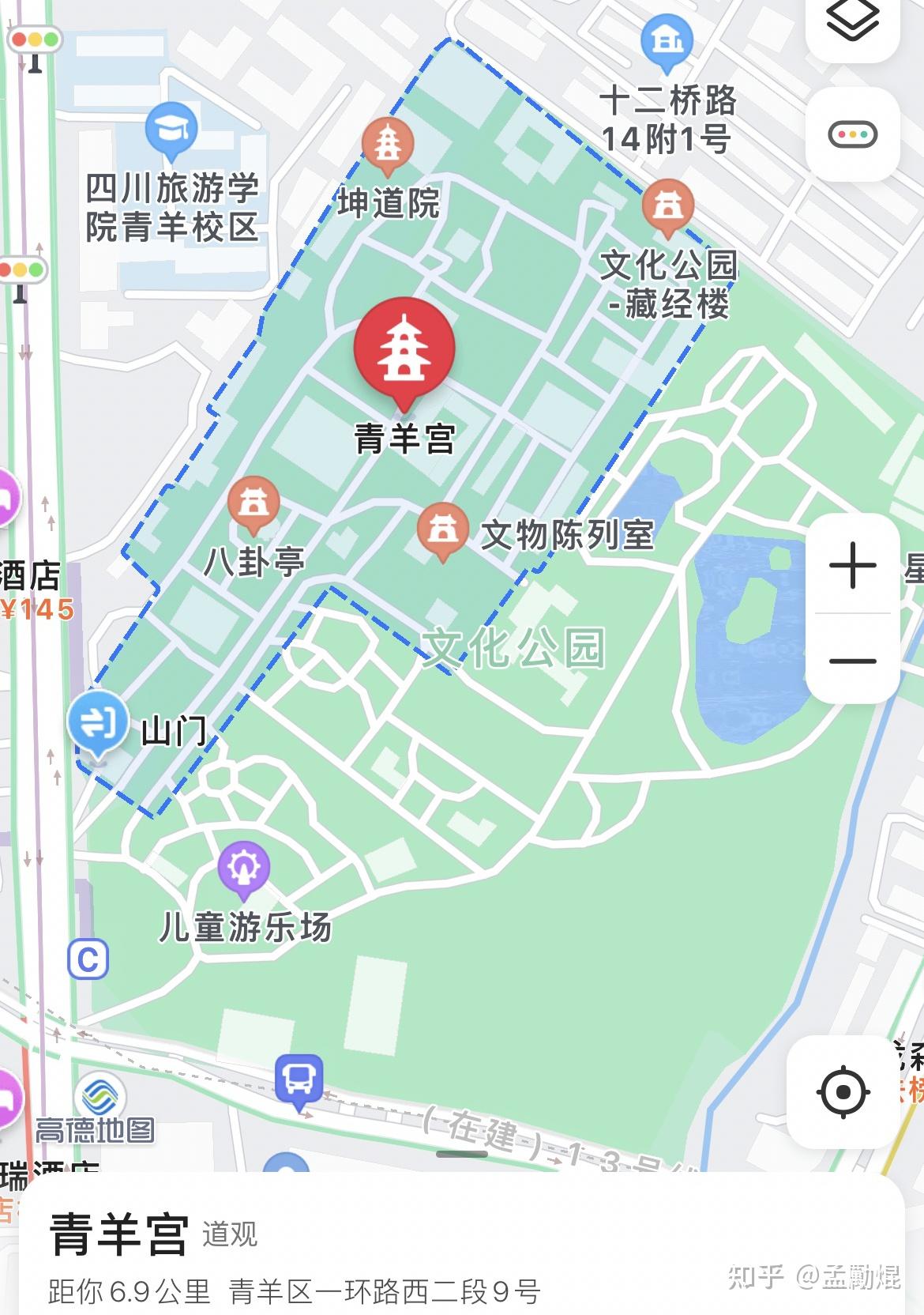 成都青羊区景点分布图图片