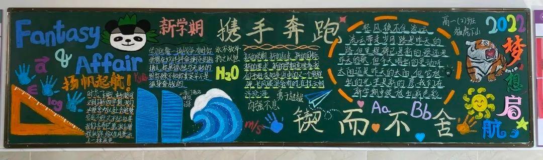 遵义长水新航高级中学新学期黑板报评选