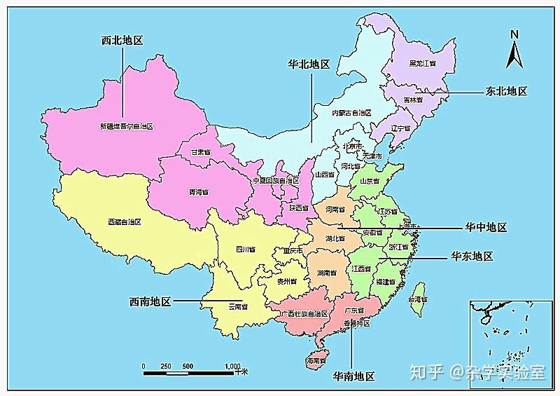 华北、东北、华东、华中、华南、西南、西北都是哪些区域 - 知乎
