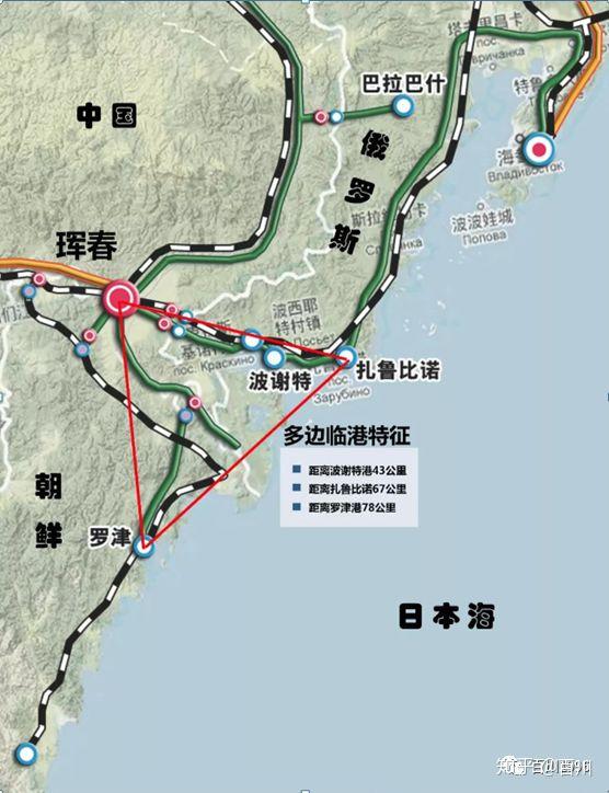 准备从吉林省珲春修建直达的高速公路,实现"借港出海,下图为当时政府