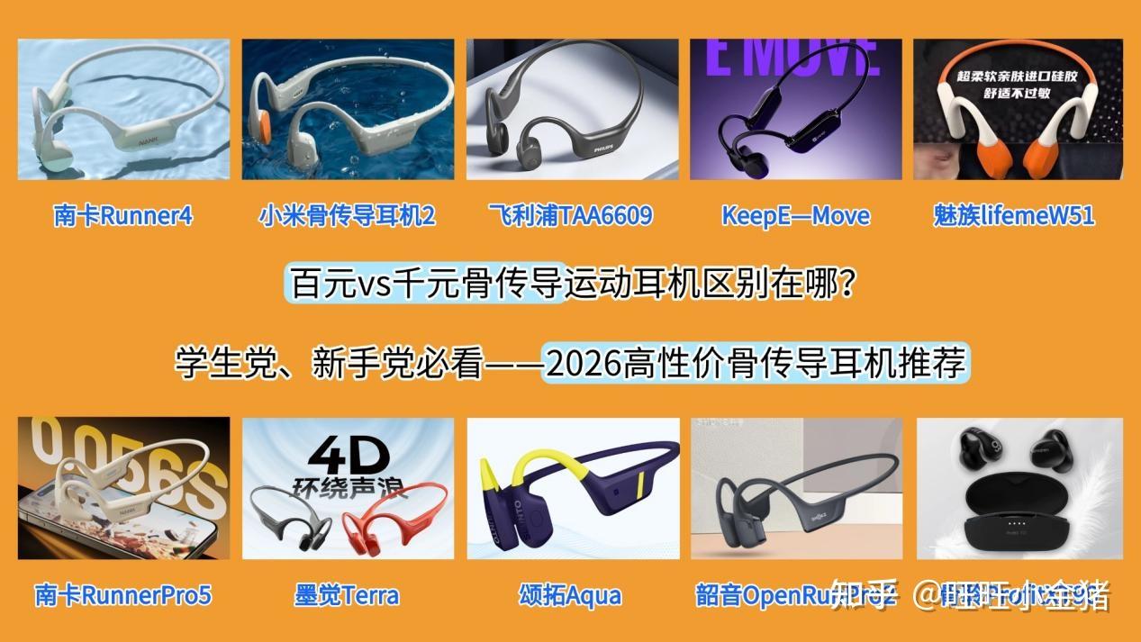 骨传导耳机什么牌子比较好?百元vs千元骨传导运动耳机区别在哪?2026高性价比骨传导实测,深度解析南卡、韶音、小米、飞利浦、墨觉等热门品牌,学生党、新手党必看!